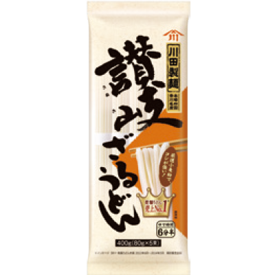 KAWADA-Sanuki-Zaru-Udon-400g-(Thick-wheat-noodle-served-chilled)