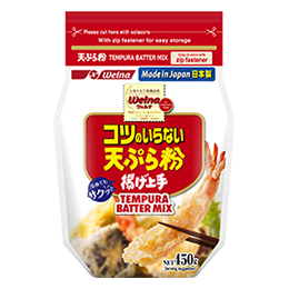 Welna “KOTSUNOIRANAI” Tempura Batter Mix “AGEJOZU” 450g with zip fastener