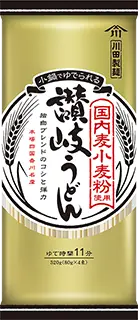 川田製麺 国内麦小麦粉使用 讃岐うどん 320g