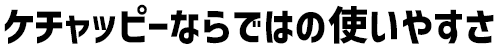 ケチャッピーならではの使いやすさ