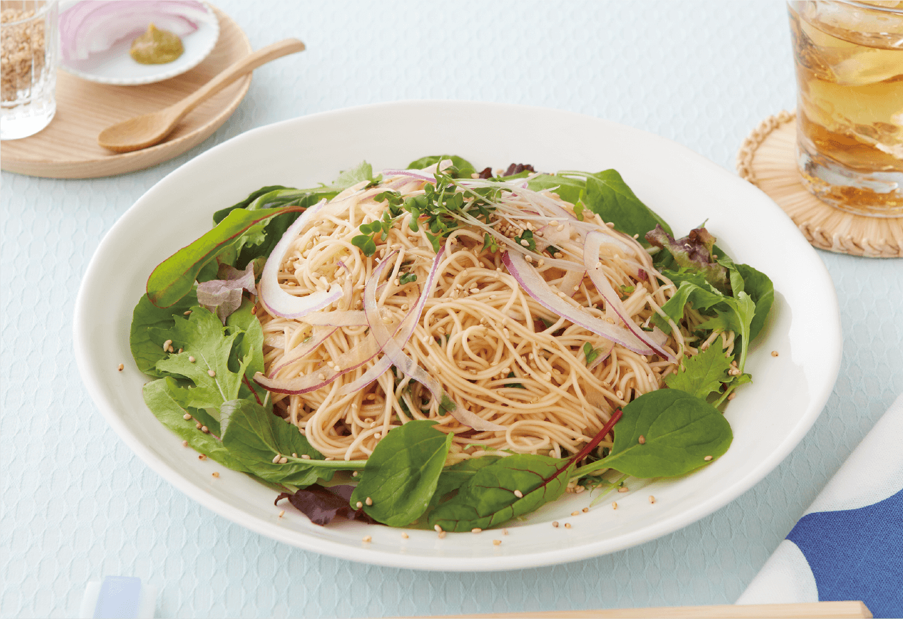 ごまが香るサラダ素麺