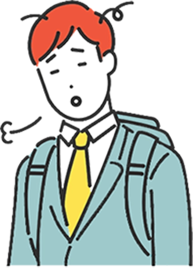 仕事で疲れて帰ってきた夜のイメージ