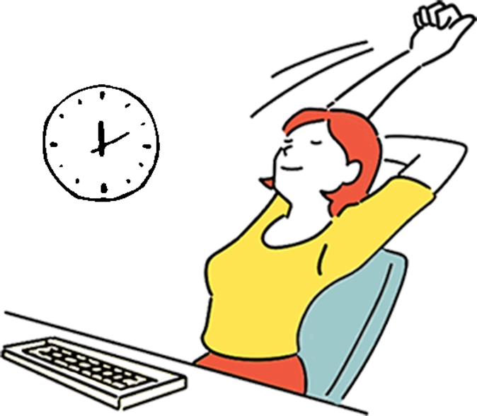 在宅勤務の昼休みのイメージ