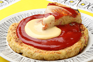 ツナとベーコンのお好み焼のレシピへ