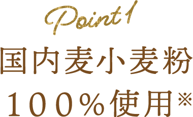 point1 国内麦小麦粉 100％使用