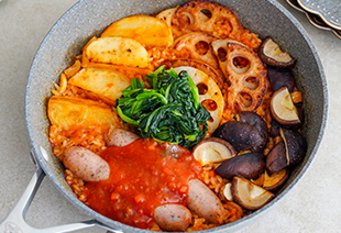 秋野菜の炊き込みピラフ