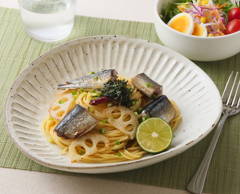 さんまのすだちたらこパスタ