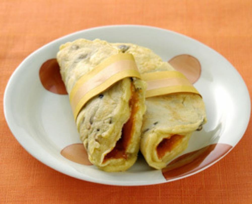 きのこと豆腐のお好み焼きロール