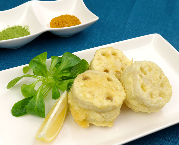 れんこんのすり身はさみ揚げ