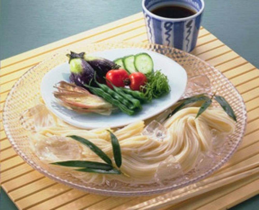 夏野菜ひやむぎ