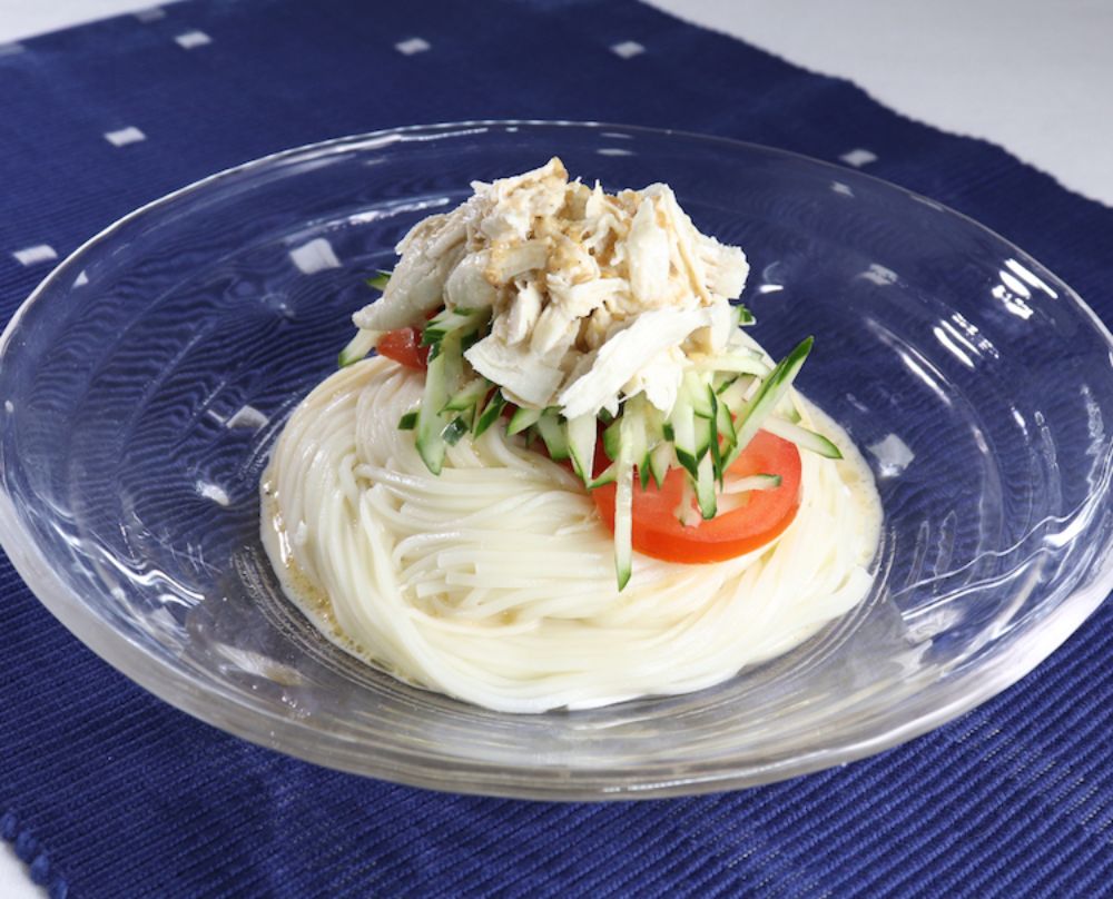 ピリ辛バンバンジーひやむぎ レシピ 日清製粉ウェルナ ピリ辛バンバンジーひやむぎ レシピ 日清製粉ウェルナ