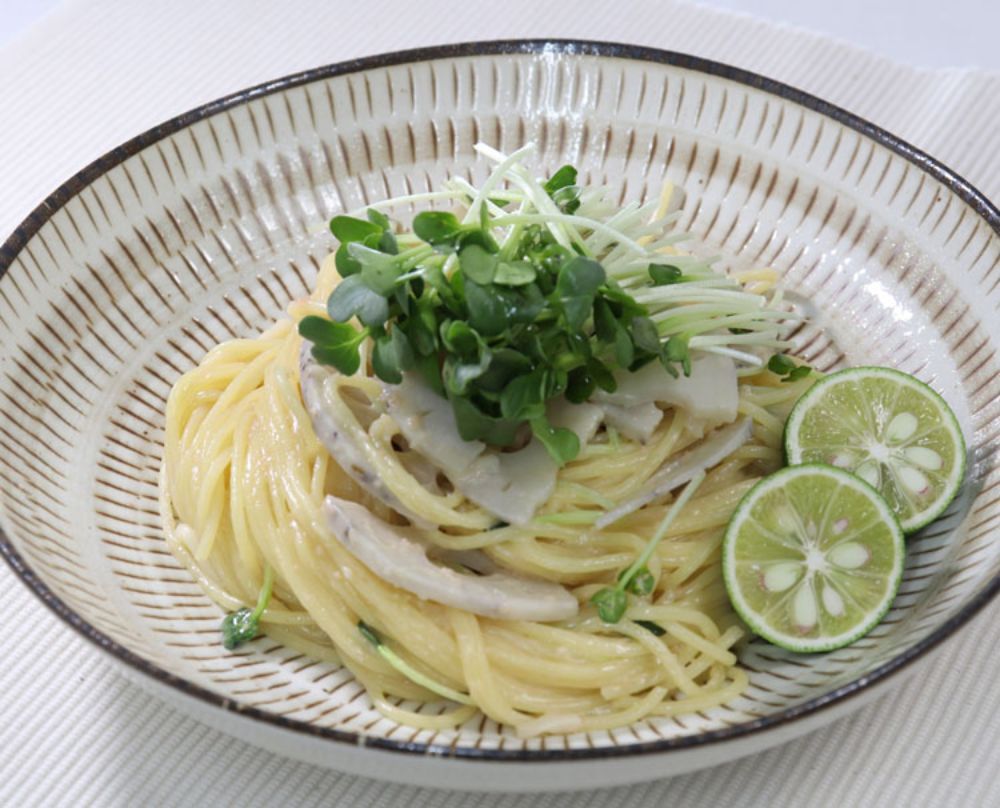 れんこんのたらこスパゲティ レシピ 日清製粉ウェルナ れんこんのたらこスパゲティ レシピ 日清製粉ウェルナ