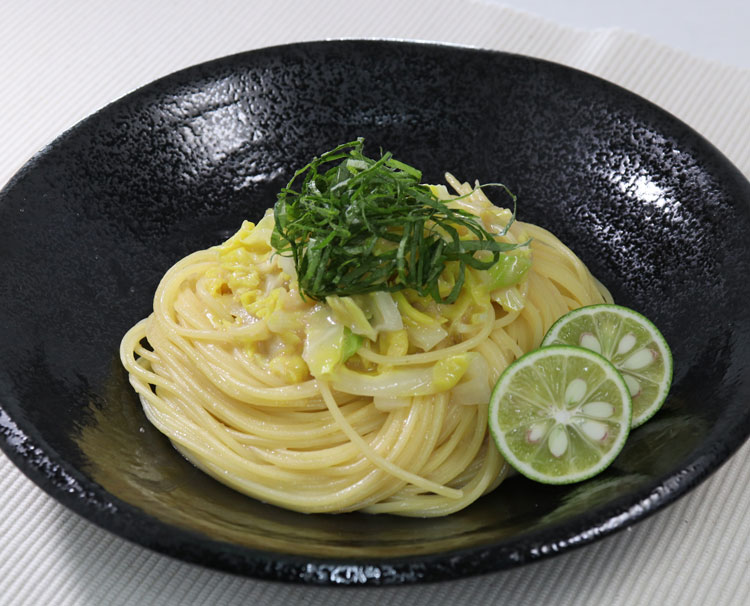白菜のたらこバタースパゲティ