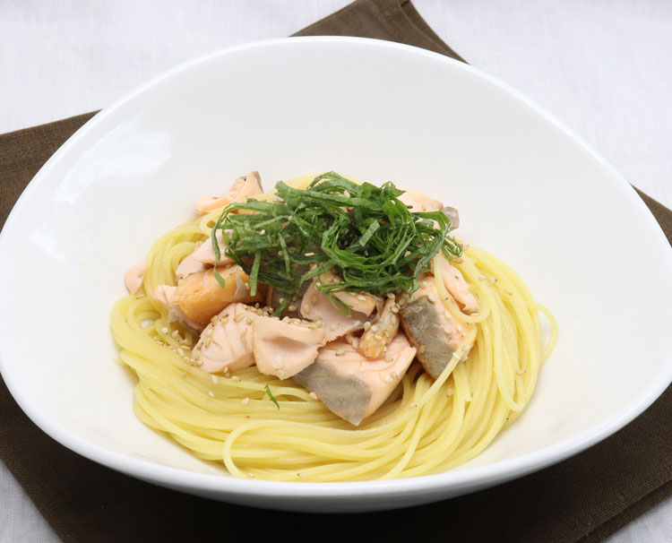 鮭と青じその和風スパゲティ