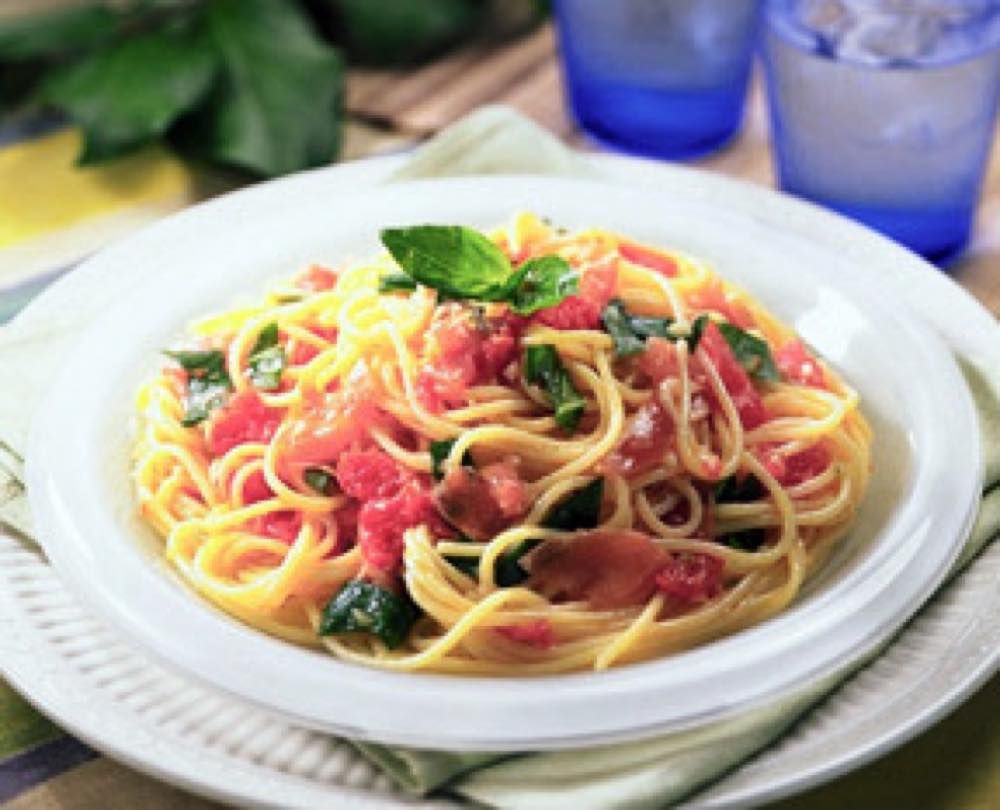生ハムとトマトの冷製スパゲティ 生ハムとトマトの冷製スパゲティ