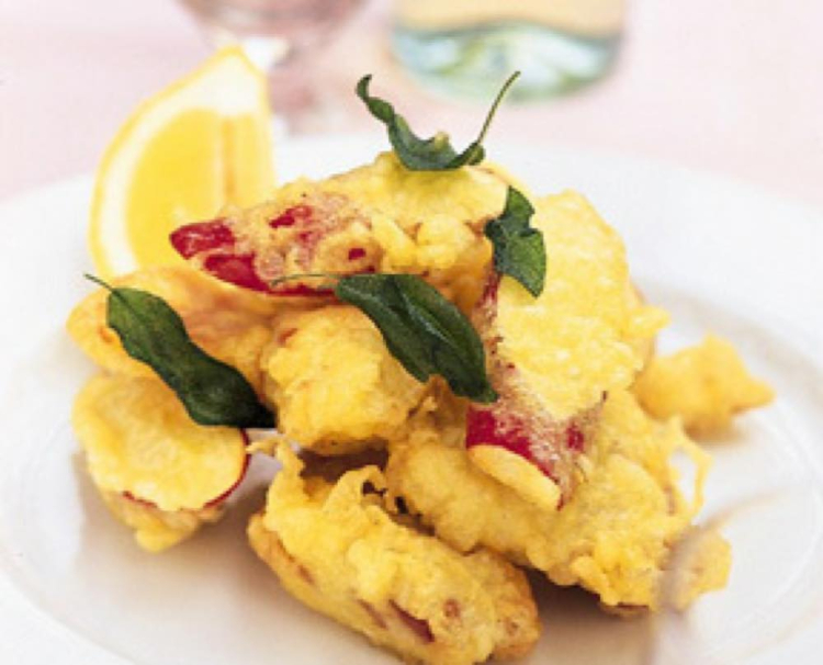 さつまいもと鶏肉のイタリアン天ぷら