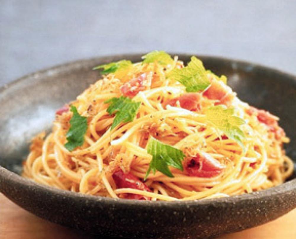 しらすと梅干しの和風スパゲティ