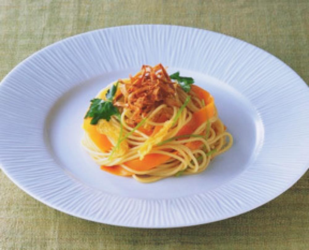 にんじんとごぼうのパスタ
