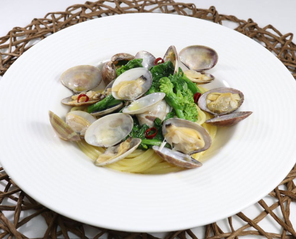 菜の花とあさりのスパゲティ レシピ 日清製粉ウェルナ 菜の花とあさりのスパゲティ レシピ 日清製粉ウェルナ