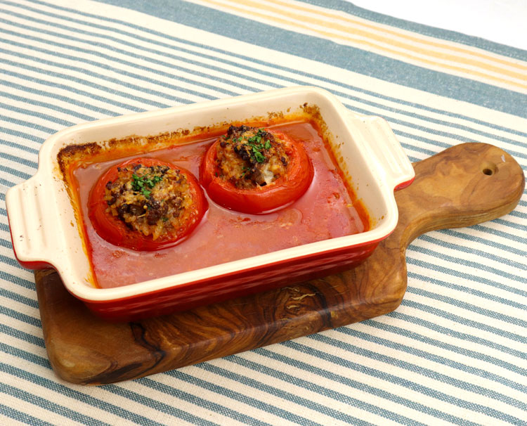 トマトの挽き肉詰め煮