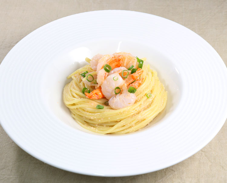 えびと明太子のスパゲティ
