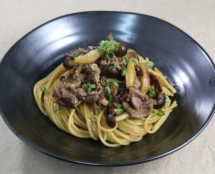 しめじと牛肉の和風スパゲティ