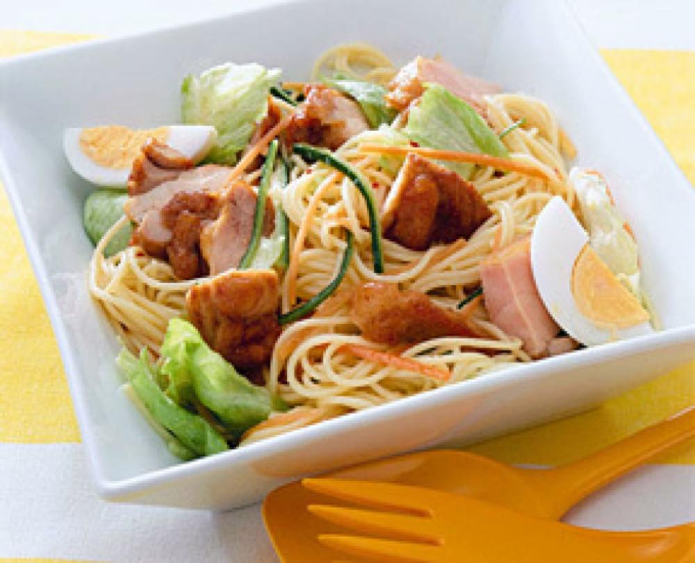 チキンのサラダスパゲティ