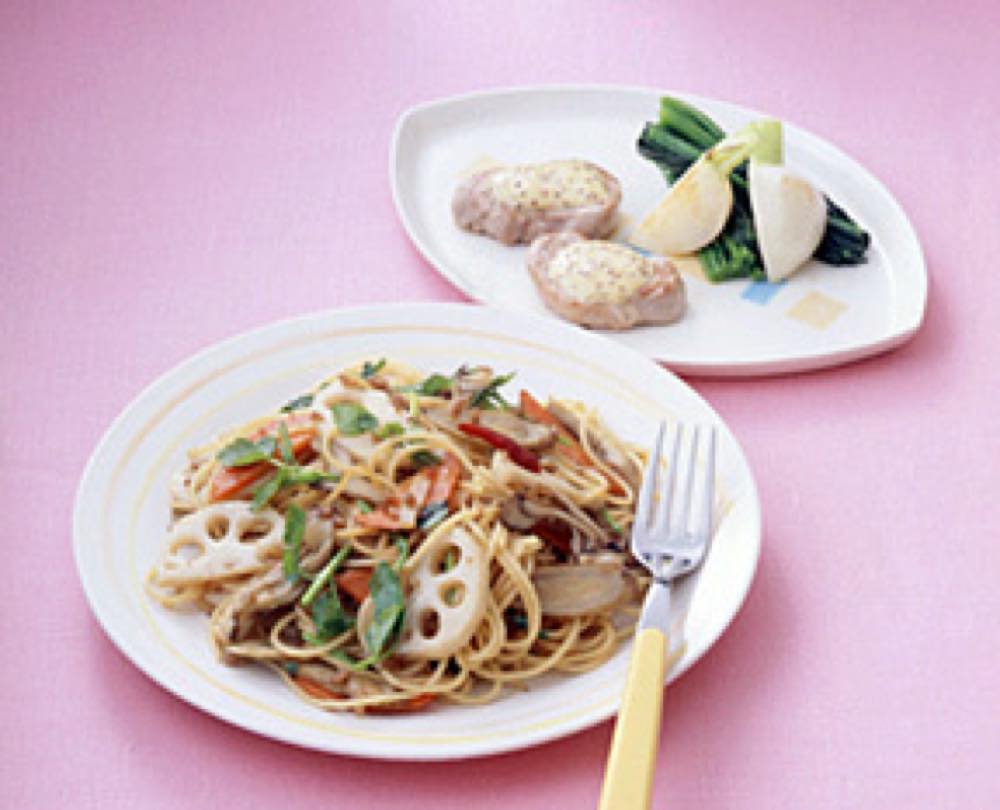 根菜のペペロンチーニ