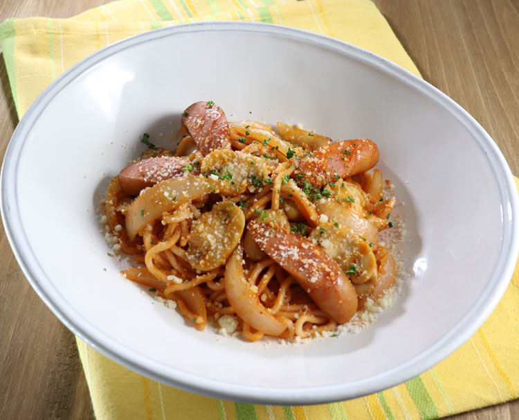 ウインナー入り　ゆでスパゲッティ イタリアン