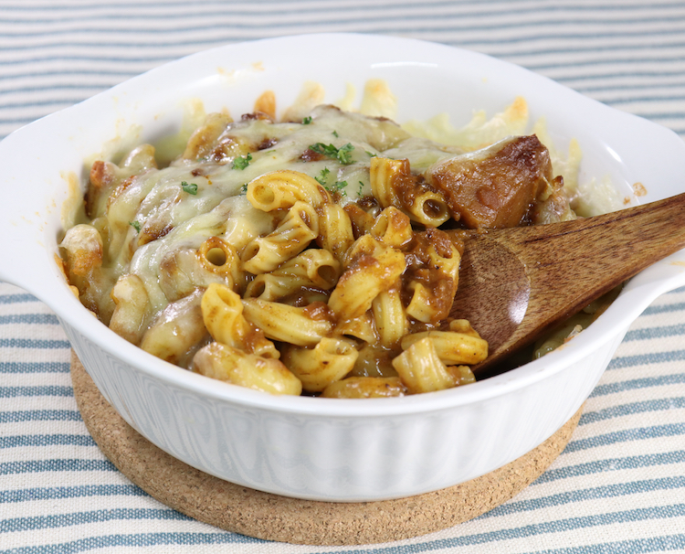 カレーのマカロニグラタン