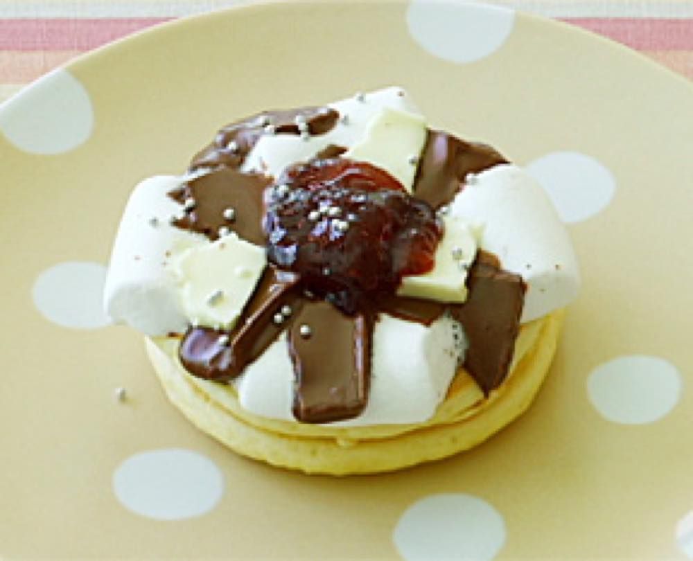 マシュマロチョコのホットケーキ レシピ 日清製粉ウェルナ マシュマロチョコのホットケーキ レシピ 日清製粉ウェルナ