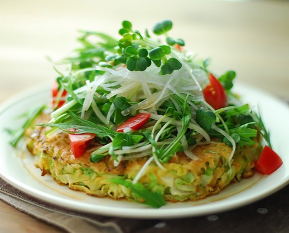 野菜たっぷりお好み焼