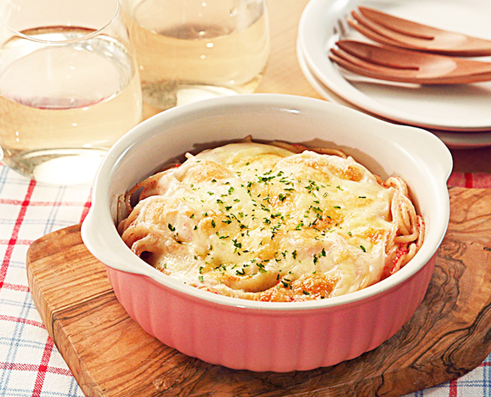 冷凍パスタアレンジ！パスタDEタラモグラタン