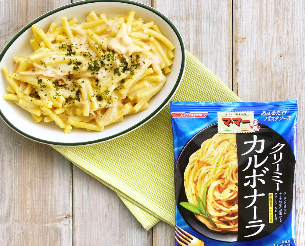 カルボナーラソースで簡単！マカロニチーズ