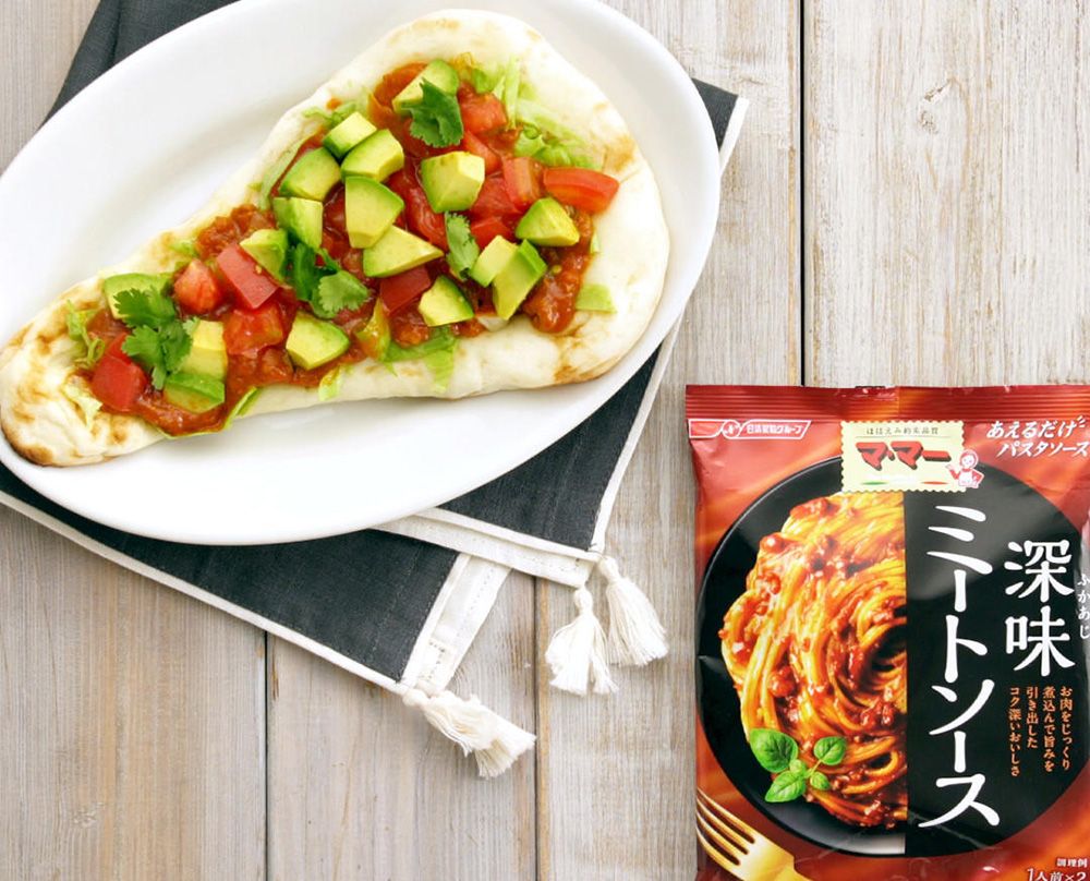 ソース作りの手間いらず!メキシカン風ミートナン ソース作りの手間いらず!メキシカン風ミートナン