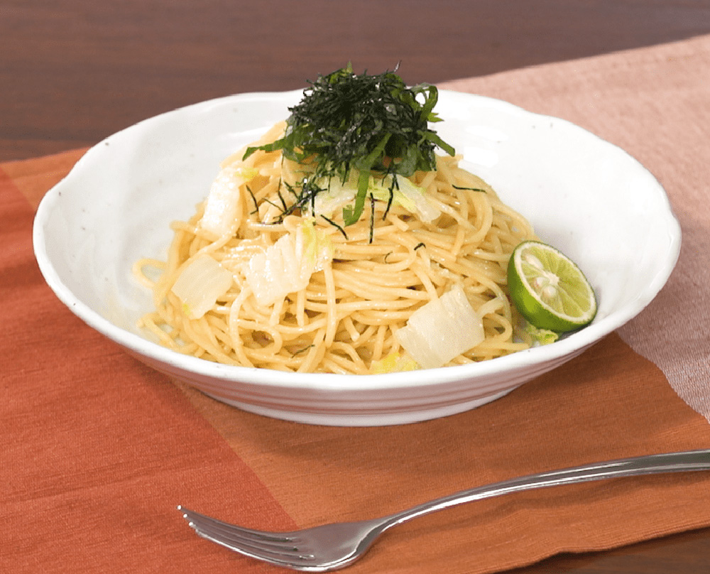 白菜たっぷり！白菜のたらこスパゲティ