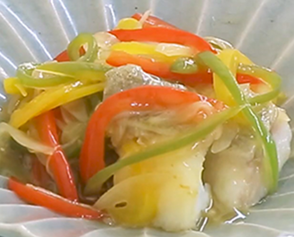 白身魚の甘酢あんかけ