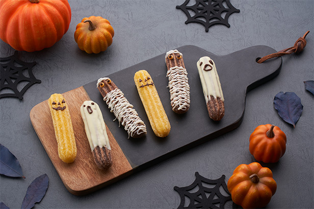 ハロウィン仕様のミニチュロス