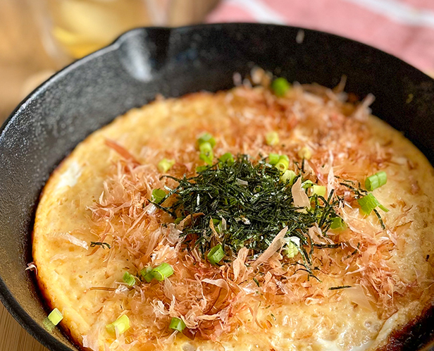 すだち香るたらこの長芋鉄板焼