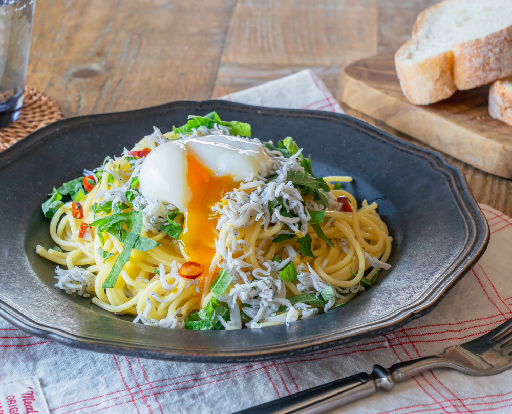 10分お手軽パスタ！しらすと大葉の和風ペペロンチーニ