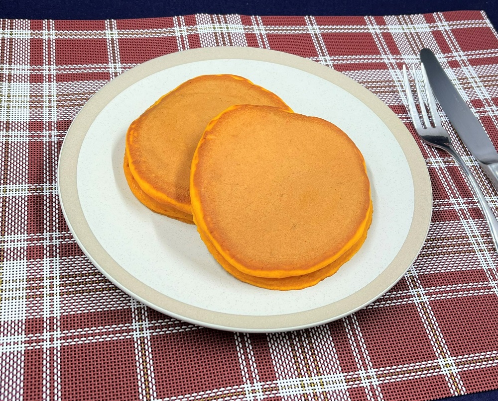 野菜ジュースで作るホットケーキ