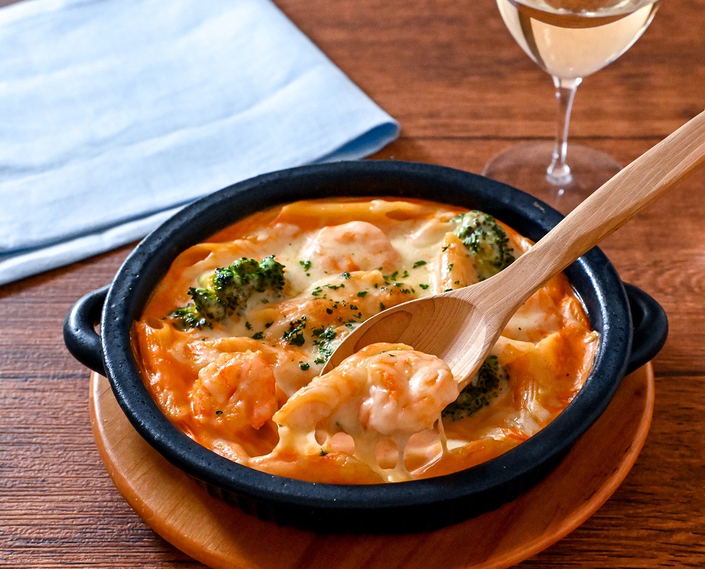 ズワイ蟹のトマトクリームグラタン