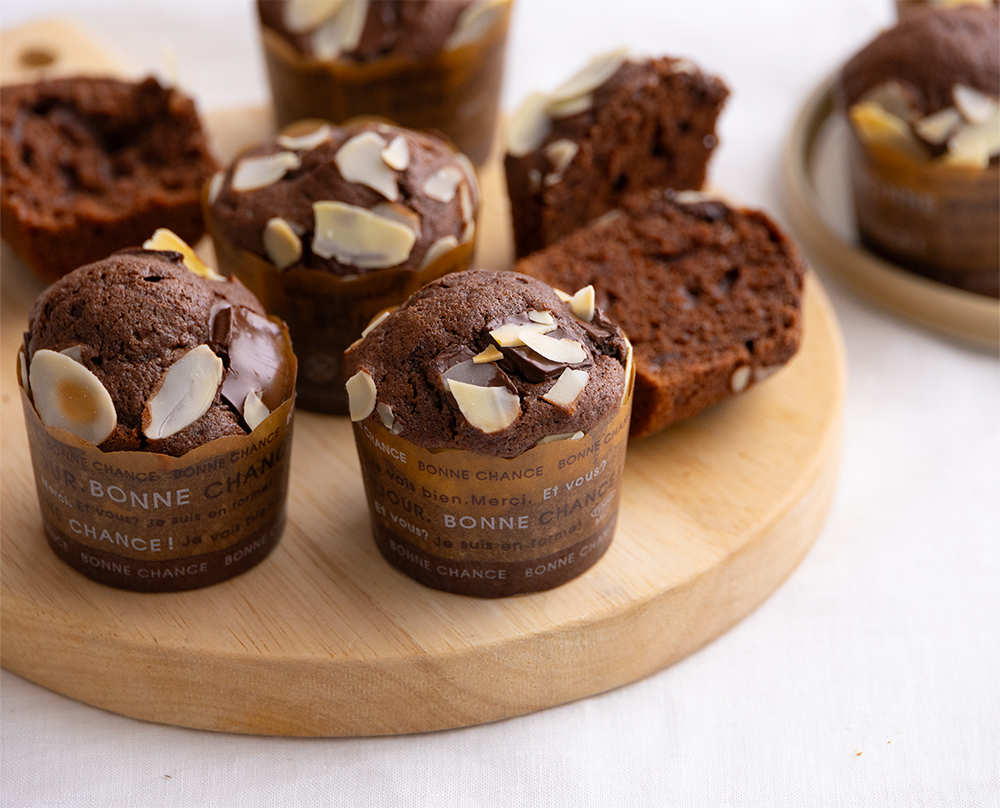 極もち®で作るココアのミニマフィン