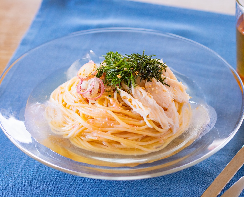 だし茶漬け風 冷製逸品すだちたらこパスタ | レシピ | 日清製粉ウェルナ