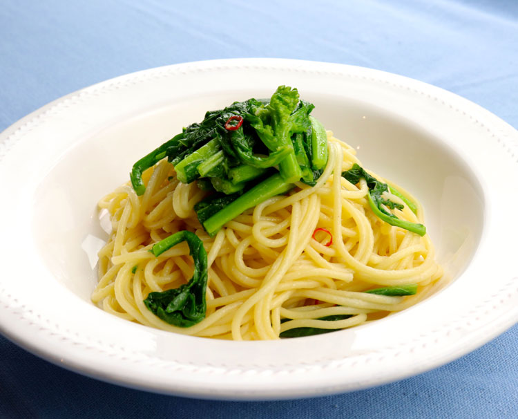 菜の花のペペロンチーニ　スパゲティ