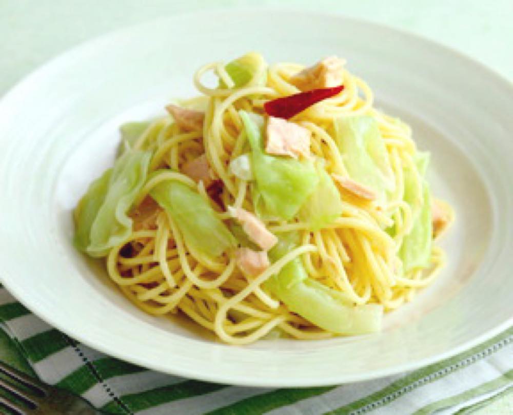ツナとキャベツのパスタ