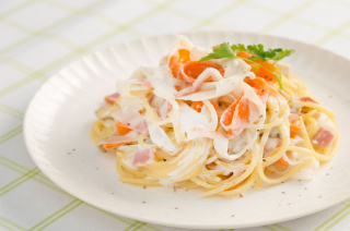 根菜のクリームスパゲティ