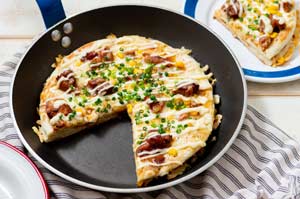 照り焼きマヨチキンのミルフィーユワンパンピザ