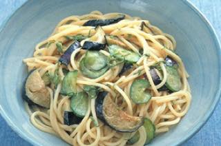 なすのごまだれパスタ
