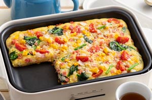 ホットプレートでお食事パンケーキ